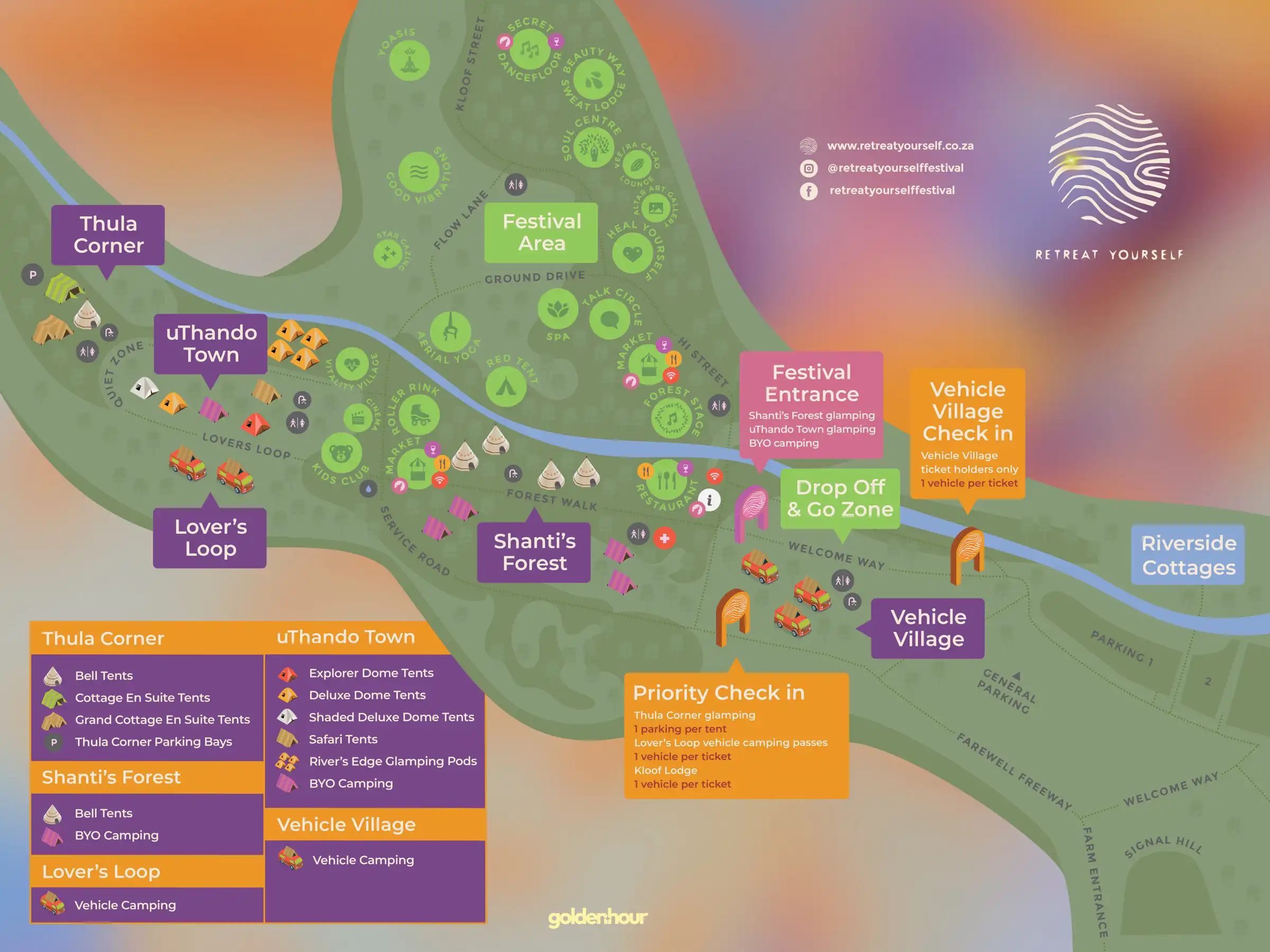 Retreat Yourself 2027 festival map